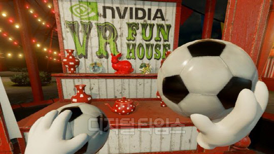 엔비디아, 오픈소스 VR 게임 `VR 펀하우스` 무료 공개